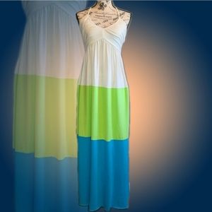 Trixxi Colorblock Halter Maxi Dress